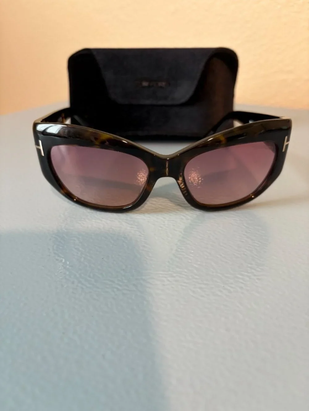 Tom Ford Brianna 55mm Gradient Cat-Eye Sunglasses- NEW in case